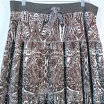 Juicy Couture Vintage Brown Paisley Y2K Velour Midi Skirt Size Small Photo 1