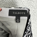 Talbots  Pencil Skirt Women 6 Black Gray Abstract Zipper Accent Artsy Career Boho Photo 1