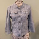 Loft Gray Lightweight Linen Cotton Jacket 3/4 Sleeve Women’s XS Extra Small Photo 0