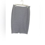 Cato  Size 8 Blue and White Striped Pencil Skirt Photo 6