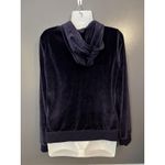 J. Creations Hoodie Womens XL Purple Velour Zip Up Sweatshirt Jacket Loungewear Photo 4