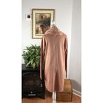 Soho  Womens Cowl Neck Peach Knit Sweater Sz Large Tunic Long Sleeve Pullover Photo 7