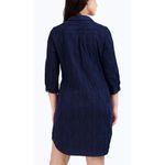 Foxcroft  Navy Sloane Crinkle Mini Dress Sz. XS Photo 1
