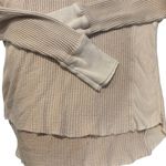 Free People Ashton Half Zip Beige Thermal Top Size Medium Photo 8