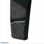 Reebok Black and White Cropped Capri Leggings Medium | Athletic Workout Tights Photo 7