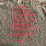 Nike The  Tee Dri-Fit SWOOSH Iconic Racerback Gray Tank Top Size Large EUC #7950 Photo 3