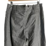 Ann Taylor  LOFT Ann Fit Herringbone Gray Wide Leg Wool Trouser Pants Size 8 Photo 5