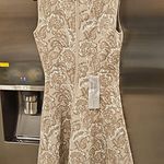 BCBGMAXAZRIA 💕💕 Alix Jacquard Dress Light Stone Floral Tapestry Large NWT Photo 7