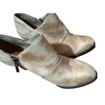 Frye Valerie Piping Bootie Ankle Side Zip Leather Tan Heels Sz 8 Boho Victorian Photo 6