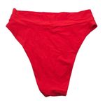 Aerie High Cut High Rise Cheeky Bikini Bottom Red L Photo 1