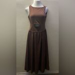 Cupshe Chocolate Brown Cut Out Maxi Dress L Photo 3