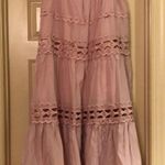 Lace Detail Maxi Skirt in Blush Pink Size L Photo 2