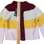 Wild Fable Multicolor Striped Balloon Sleeve Cropped Cardigan Photo 1