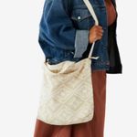 Summer & Rose SUMMER ROSE BEIGE CANVAS TOTE BAG Photo 8