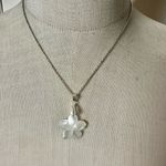 Mother of pearl plumeria flower pendant necklace Photo 1