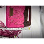 Wrangler Western Hot Pink Fringe Embossed Clutch Handbag Purse With Strap NWT Photo 10