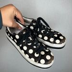 Alice + Olivia Ezra Size 7 Polka Dot Hair Calf Leather Platform Sneakers Women's Photo 0