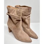 Jessica Simpson  Slouch Ankle Boots Pointed Toe High Heel Neutral Tan Size 8 Photo 1