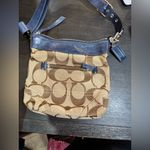 Coach  Blue and Tan Crossbody Bag Photo 1