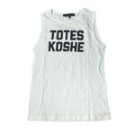 Unkosher Market TOTES KOSHE White Tank Top Black Graphic Size Large Photo 2