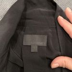 Intermix  100% Silk Black Maxi Dress Button Down Avante Garde Cut Out Small Milit Photo 11