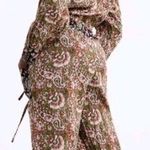 ZARA  Cotton Jumpsuit Belted India Print NWT S Photo 1