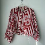 Farm Rio Red & White Floral Chains Shirt XS Photo 6