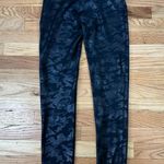 Spanx Faux Leather Glossy Camo Matte Black shaping slimming Leggings Sz L Photo 14