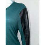 BCBGMAXAZRIA  Bright Elm Combo Long‎ Sleeve Knit Top Size Medium Photo 2