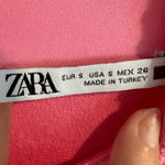 ZARA Pink Structured Short Sleeve Top Size Small Photo 1