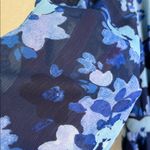 J.Crew Blue Floral Long Sleeve Ruffle Collar Midi Dress Size 6 Photo 10