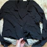Aritzia  Wilfred Free Black Tie Front Blouse Photo 2