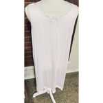 Vanity Fair Vtg Nightgown Sleeveless Baby Pink Sheer Tricot Nylon 42 L USA 80s Photo 3