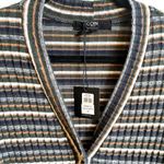 NWT Coin 1804 Long Striped Duster Cardigan Green Size M Photo 2