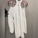 Free People  NEW‎ Drift Away Cold Shoulder Balloon Sleeves Tunic Dress Small Photo 3