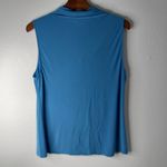 Tahari  Larry Levine XL Workwear Sleeveless Cowl Soft Shell in Turquoise Blue Photo 1