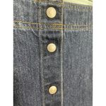 Levi Strauss Co Womens Denim Maxi Skirt Dark Wash Button Front Size 8 Blue Photo 3