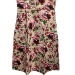 Zinc  Junior Sz 9 Red Biegw Floral Cherry Flower Print A Lined Strapless Dress Photo 1