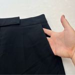 Max Mara Straight Leg Pants Women Size 8 Black Side Buttons Triacetate Polyester Photo 12