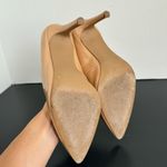 Nine West  Patent Leather Nude Tan Pump Career Office Wear Size 6 Almond Toe Photo 14