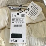 ZARA NEW  Pants BALLOON TROUSERS Ecru Light Beige Crop Baggy Drawstring Size XS Photo 5