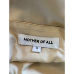 Mother Of All Berri Stretch Silk Mini Skirt Beige Womens Size Medium Gold Photo 6
