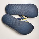 J.Crew Navy and Yellow Polka Dot Anchor Style Flip Flops Sz 7 Photo 4