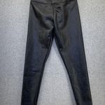 BP  Women's Pleather Pants Leggings Solid Black Small Pull On Photo 9