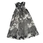 Sau Lee Olivia Strapless Long Maxi Gown Dress Floral Black Gray White 8 Photo 3