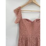 Dress the Population River Blush Pink Off Shoulder Eyelet Tiered Midi Dress NWT Photo 5