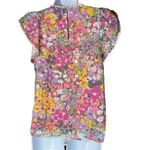 Kate Spade ‎ Floral Dots Burnout Blouse in Pink Multicolor Size XS Photo 5