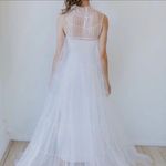 Untamed Petals Rosey High Neck Tulle Gown Photo 3