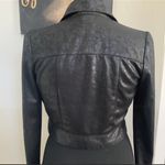 Princess Polly Faux Leather Black Cropped Moto Jacket Photo 6
