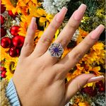 Sterling Silver .925 floral amethyst ring ✨ Photo 2
